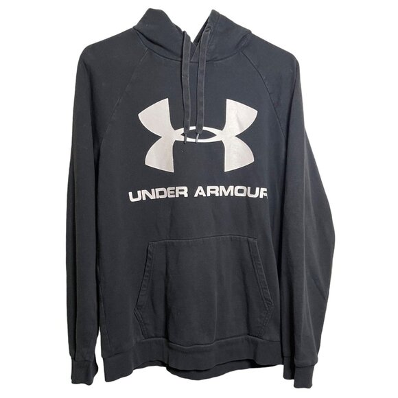Under Armour Black Hoodie Pullover Sweatshirt Mens Size Medium - Picture 5 of 13